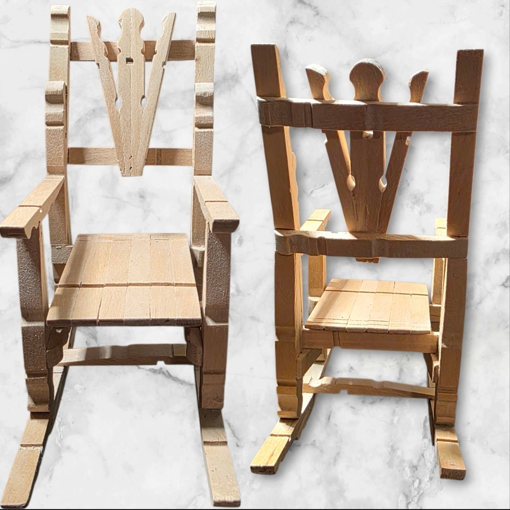 Handmade Little Wooden Rocking Chair